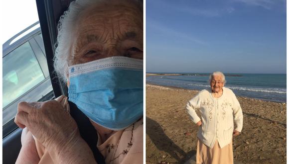 A sus 94 años de edad, esta abuela quería dar un paseo por el mar para festejar que ya está vacunada contra el coronavirus. (Foto: Pablo Ramón Ochoa | Twitter)