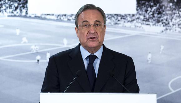 El presidente del club, Florentino Pérez, brindó por un año exitoso. (Foto: Getty Images)