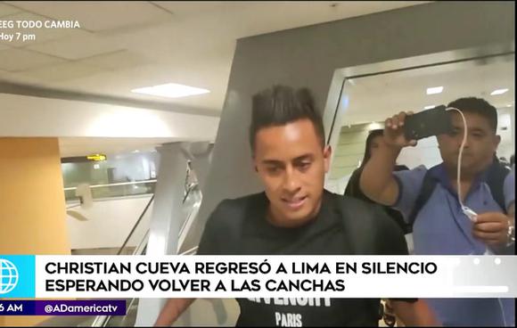 Christian Cueva regresó a Lima en silencio esperando volver a las canchas