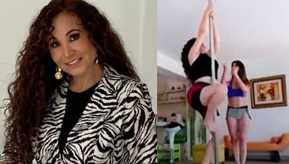 Janet Barboza tuvo fallido intento al hacer pole dance y Edson Dávila reacciona. (Foto: Instagram).