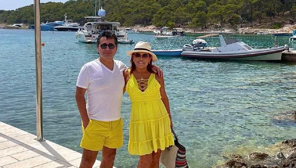 Magaly Medina y su esposo Alfredo Zambrano continúan de vacaciones por las playas de Croacia