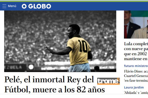 O Globo fue uno de los primeros en anunciar la muerte de la leyenda del fútbol (@oglobo)