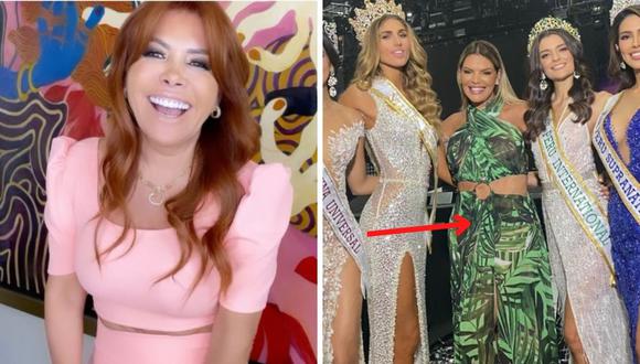 Magaly Medina se burló del vestido de Jessica Newton en la gala del Miss Perú 2022. (Foto: Instagram)