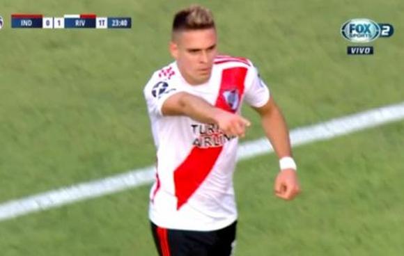 El gol de Santos Borré en el River Plate vs. Independiente (19/01/2020)