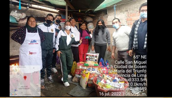 Oficiales y suboficiales de la Comisaría de Turismo Lima Sur, así como de la Dirección de Turismo, realizaron acción cívica que benefició a centenares de vecinos del A. H. 'Ticlio chico'.
