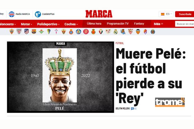 Diario Marca,  en España, rindó honores al mejor futbolista de la istoria (@marca)