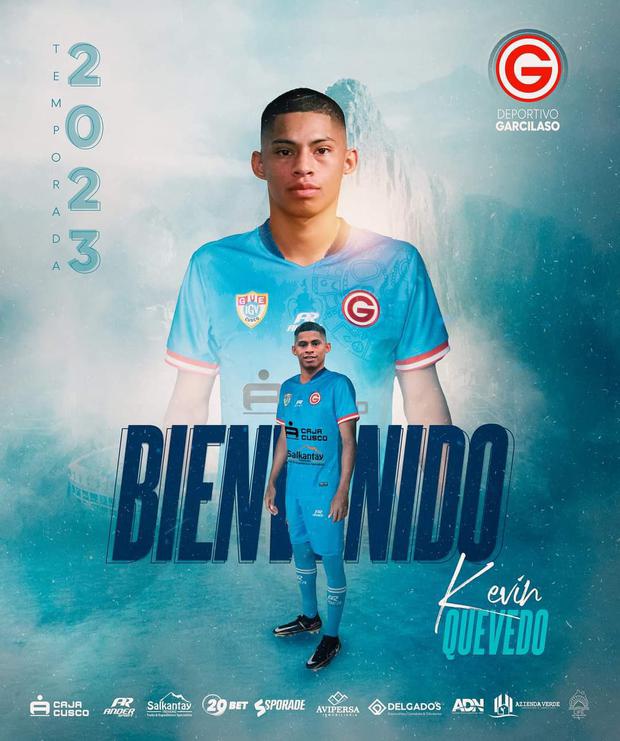 Kevin Quevedo ya es nuevo jugador de  Deportivo Garcilaso para la temporada 2023. Foto: Deportivo Garcilaso.