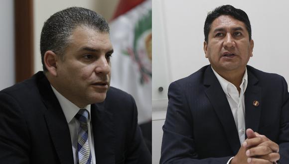 Fiscal Rafael Vela y Vladimir Cerrón (líder de Perú Libre).