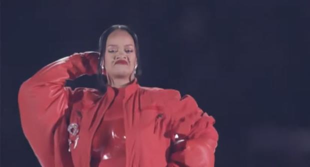 Rihanna en el Super Bowl 2023.