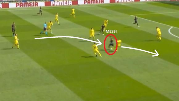 Lionel Messi y su brillante movimiento en Barcelona vs Villarreal.
