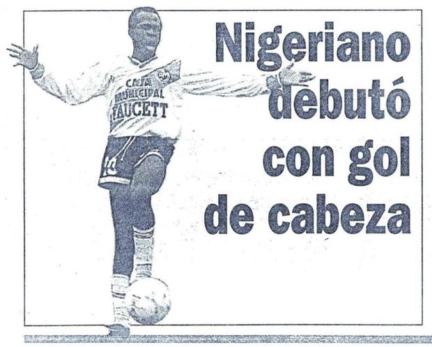 Benji Nzeakor jugó en 1992 en Deportivo Municipal. Foto: Expreso.