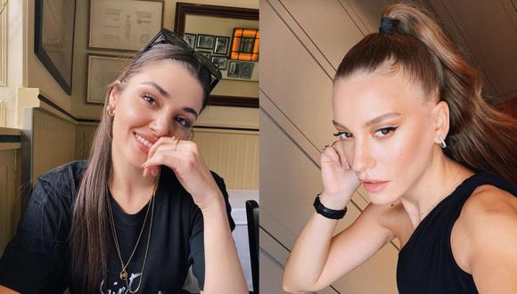 Actrices Hande Erçel y Serenay Sarıkaya son muy reconocidas por haber participado en distintas telenovelas turcas (Foto: Hande Erçel - Serenay Sarıkaya / Instagram)