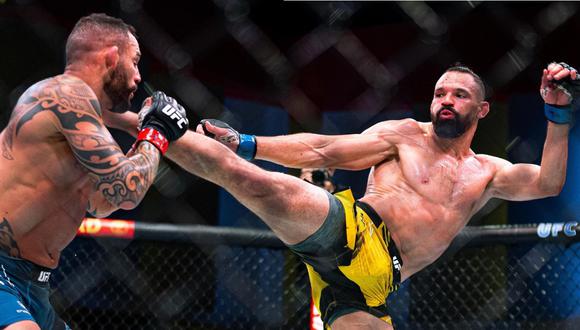 Santiago Ponzinibbio dio una dura batalla contra Michel Pereira en el UFC Vegas 55 (UFC)