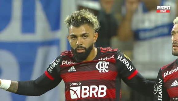 Gol de Gabriel Barbosa para el 2-1 de Flamengo vs. Universidad Católica. (Captura: ESPN)