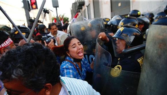 Mininter pide a manifestantes tener una marcha pacífica respetando a la autoridad policial. (Foto: GEC)