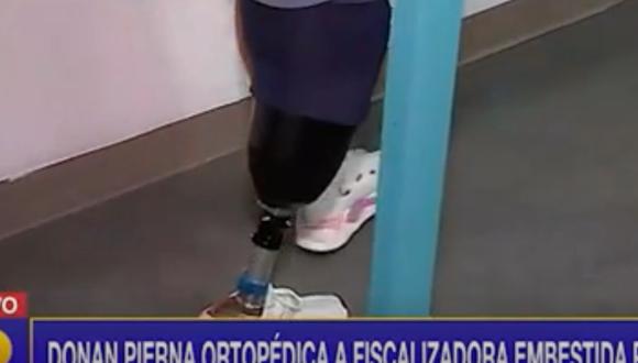 Fiscalizadora sufrió la amputación de su pierna derecha tras accidente. (Foto: captura de pantalla | Latina)