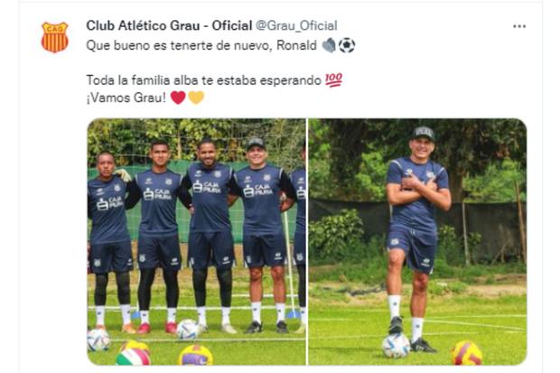 Atlético Grau y su plantel acompañaron en todo momento al 'Banaba' Ruiz desde el día del accidente  (Foto: @grau_oficial)