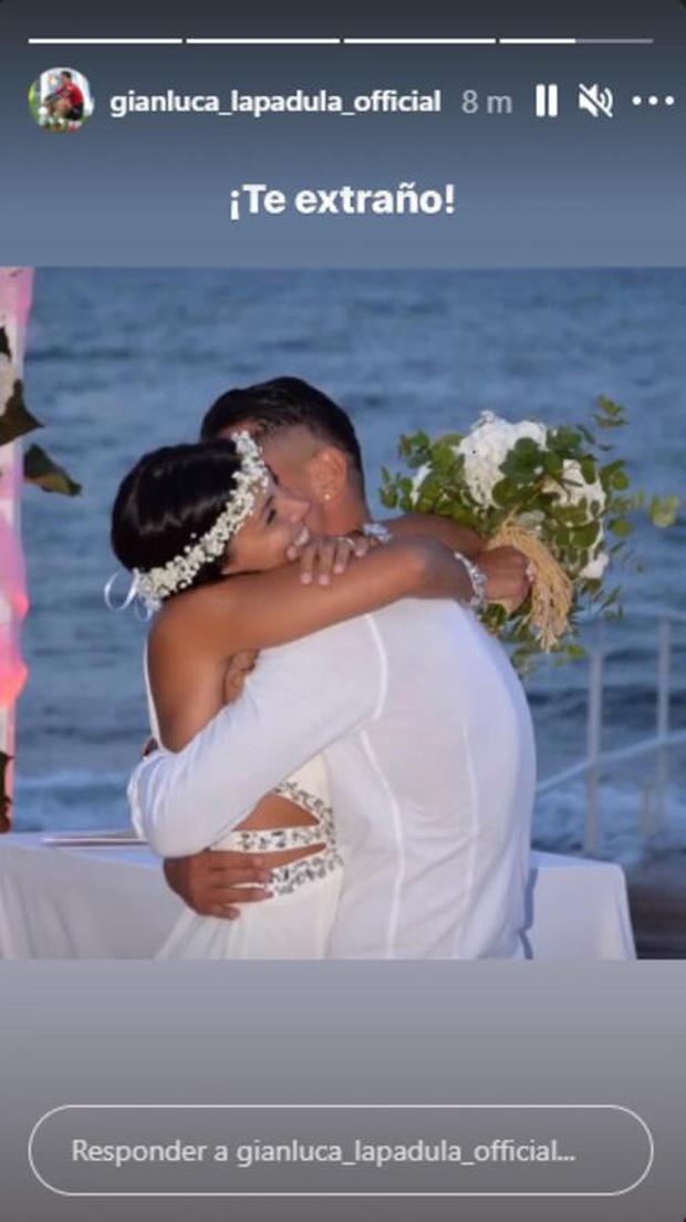 Gianluca Lapadula remembered his happiest moment with his wife (Instagram)
