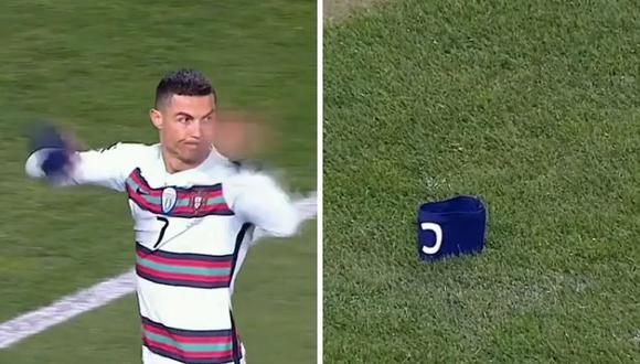 Cristiano Ronaldo hizo berrinche por gol anulado con la selección de Portugal.