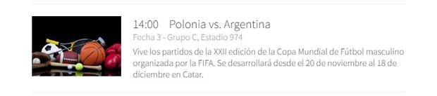 El partido entre Argentina y Polonia será transmitido por Latina este miércoles a las 14 horas peruanas (Foto: MI TV)