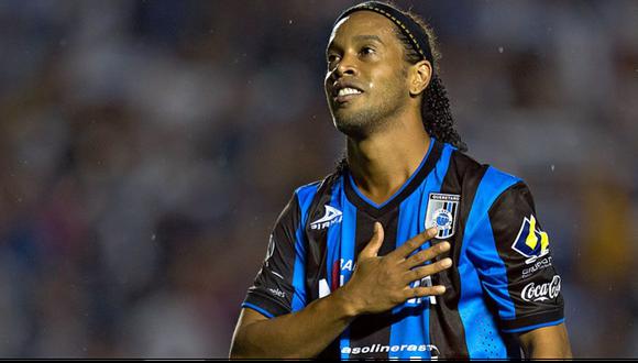 Ronaldinho recordó su paso por el Querétaro de México. Foto: Querétaro FC.