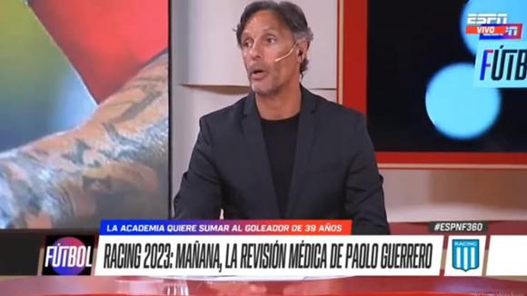 Gustavo López contó uno de los motivos de la llegada de Paolo Guerrero a Racing  (ESPN)motivo