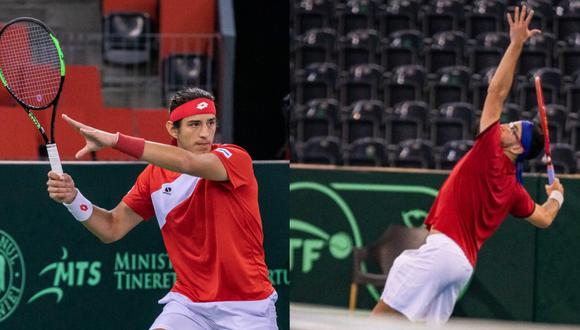 Conner Huertas del Pino y Nicolás Álvarez perdieron en el primer día de eliminatorias de la Copa Davis. (Foto: tenis al máximo)