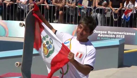 Deivid Tuesta ganó medalla de oro en skateboarding. (Foto: Juegos Suramericanos Asunción 2022)