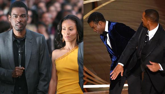 ¿Will Smith le pegó a Chris Rock en la gala de los Oscar porque en el pasado tuvo un affaire con Jada Pinkett Smith? (Foto: AFP)