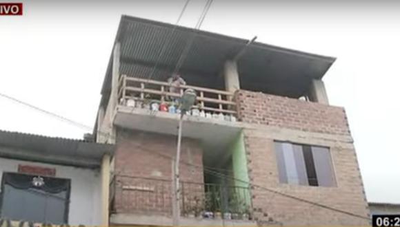 Hombre cayó del tercer piso de una vivienda en Villa María del Triunfo durante el sismo de 5.6 en Lima. (Captura: Buenos Días Perú)