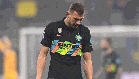 Edin Dzeko es uno de los jugadores contagiados en el equipo italiano. Foto: IG Inter de Milán/Edin Dzeko.