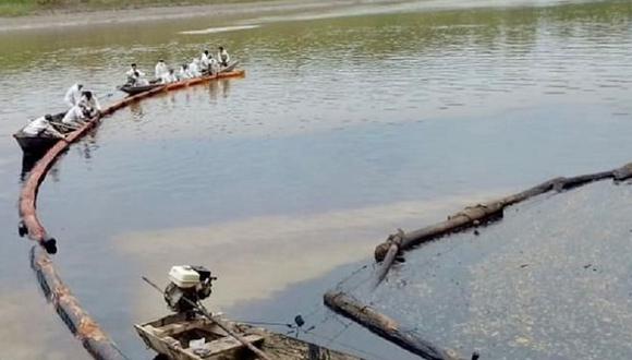 Derrame de petróleo en el Oleoducto Norperuano  en Loreto vienen afectando a varias comunidades nativas que viven cerca de los ríos Cuninico y Marañón. (Foto: Latina)