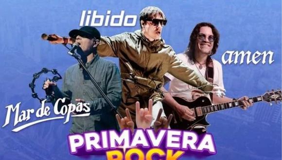 Libido, Amén y Mar de Copas se reúnen en el festival Primavera Rock. (Foto: Instagram)