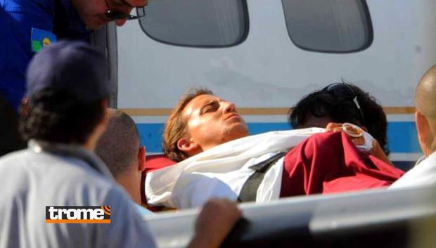 Diego Buonanotte es conducido de emergencia tras accidente (Foto: Clarin)