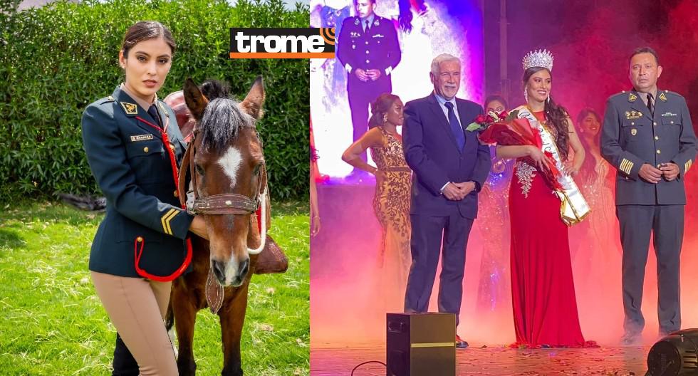 Reina de Belleza Policial se realizó en Arequipa y tuvo 16 candidatas. Suboficial Jaely Morales ganó la corona. (Tito Paz /  Isabel Medina / Trome Compos.)