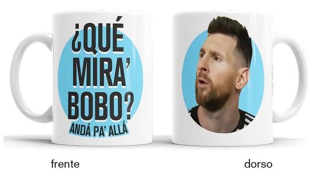 Tazas con la icónica frase de Lionel Messi. (Foto: Mercado Libre)