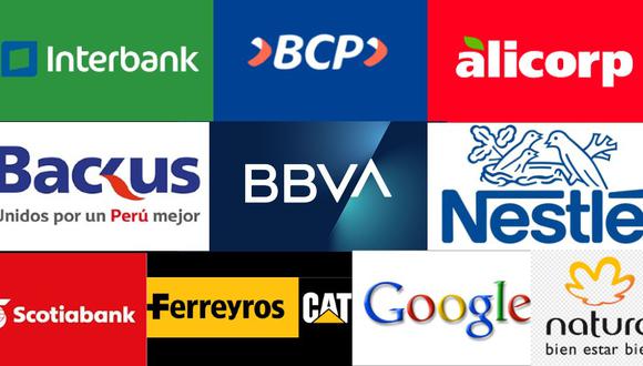 El Top 10 del ranking empresarial de Merco: Interbank, Banco de Crédito del Perú (BCP), Alicorp, Backus AB InBev, BBVA, Nestlé, Scotiabank, Ferreyros, Google y Natura Cosméticos.  (Isabel Medina / Trome)
