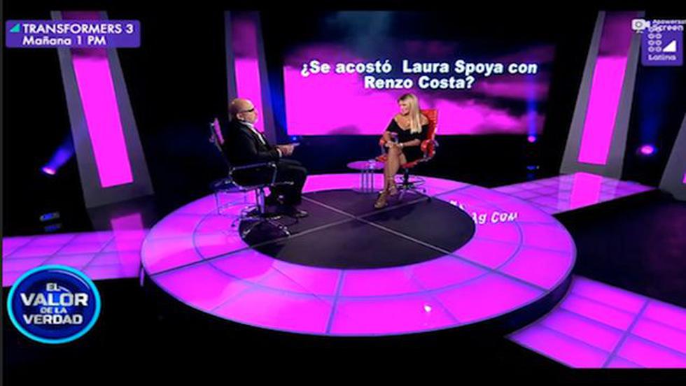 Jessica Newton negó que Laura Spoya haya tenido un affaire con Renzo Costa. (Foto: Captura de video)